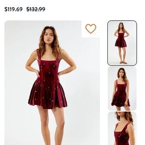 Weworewhat velvet corset dress